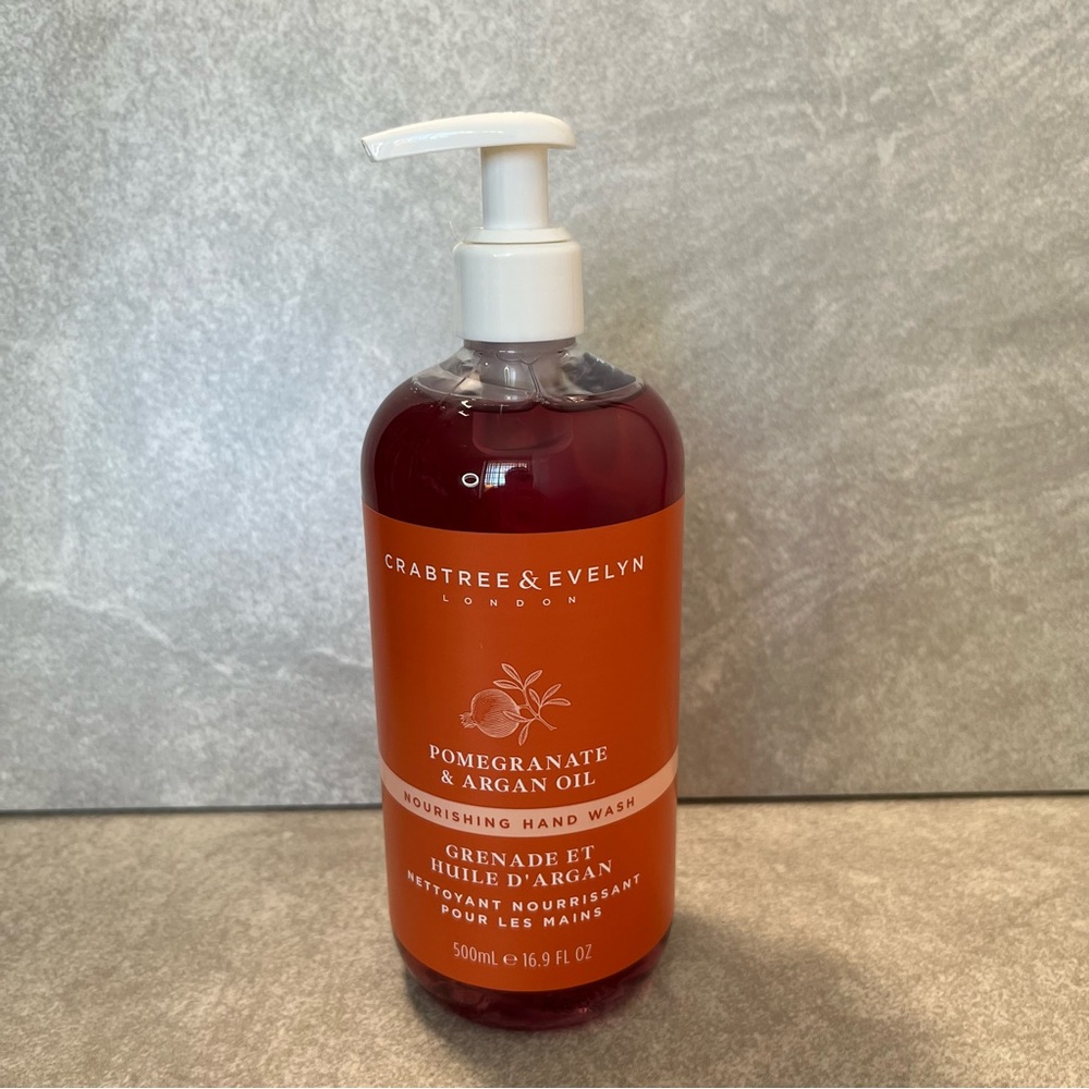 Crabtree & Evelyn Pomegranate & Argan Oil Nourishing Hand Wash Soap 16.9 OZ New
